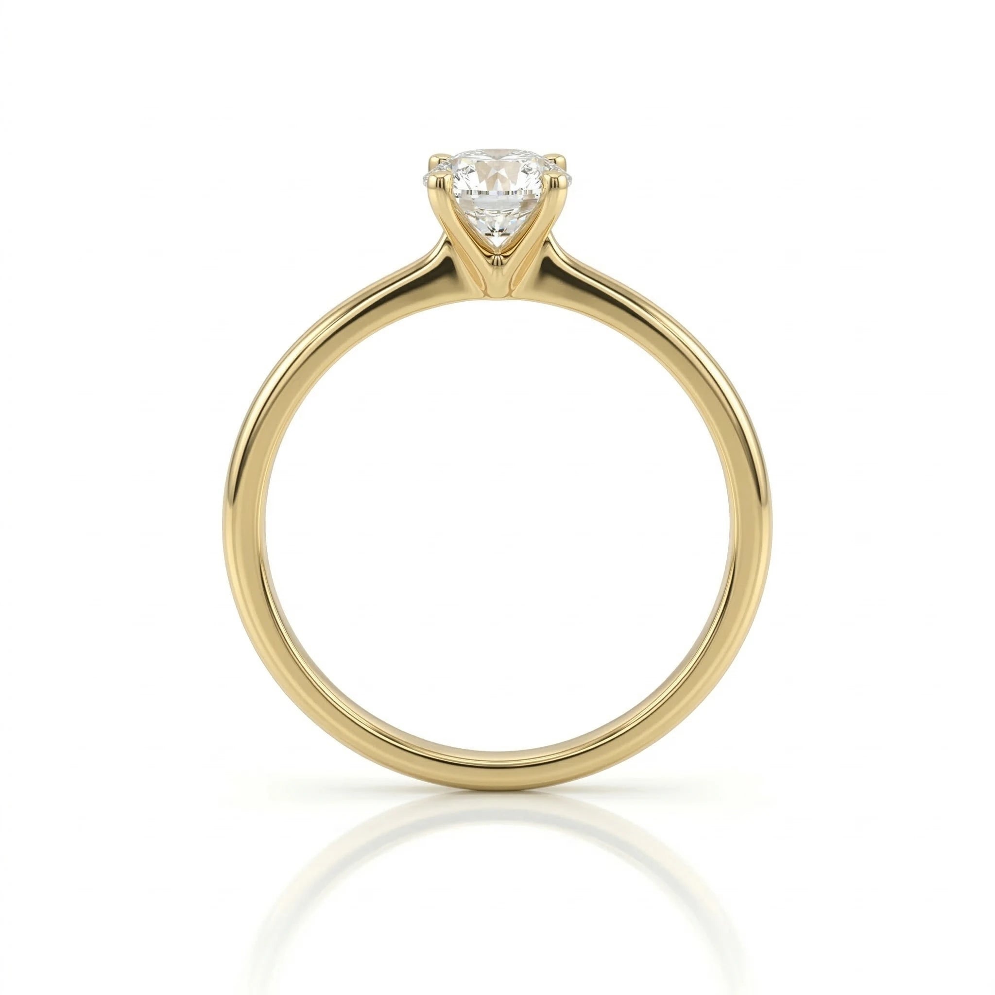 0.50ct GIA Round cut Natural Diamond Solitaire Setting Engagement Ring, D/SI1