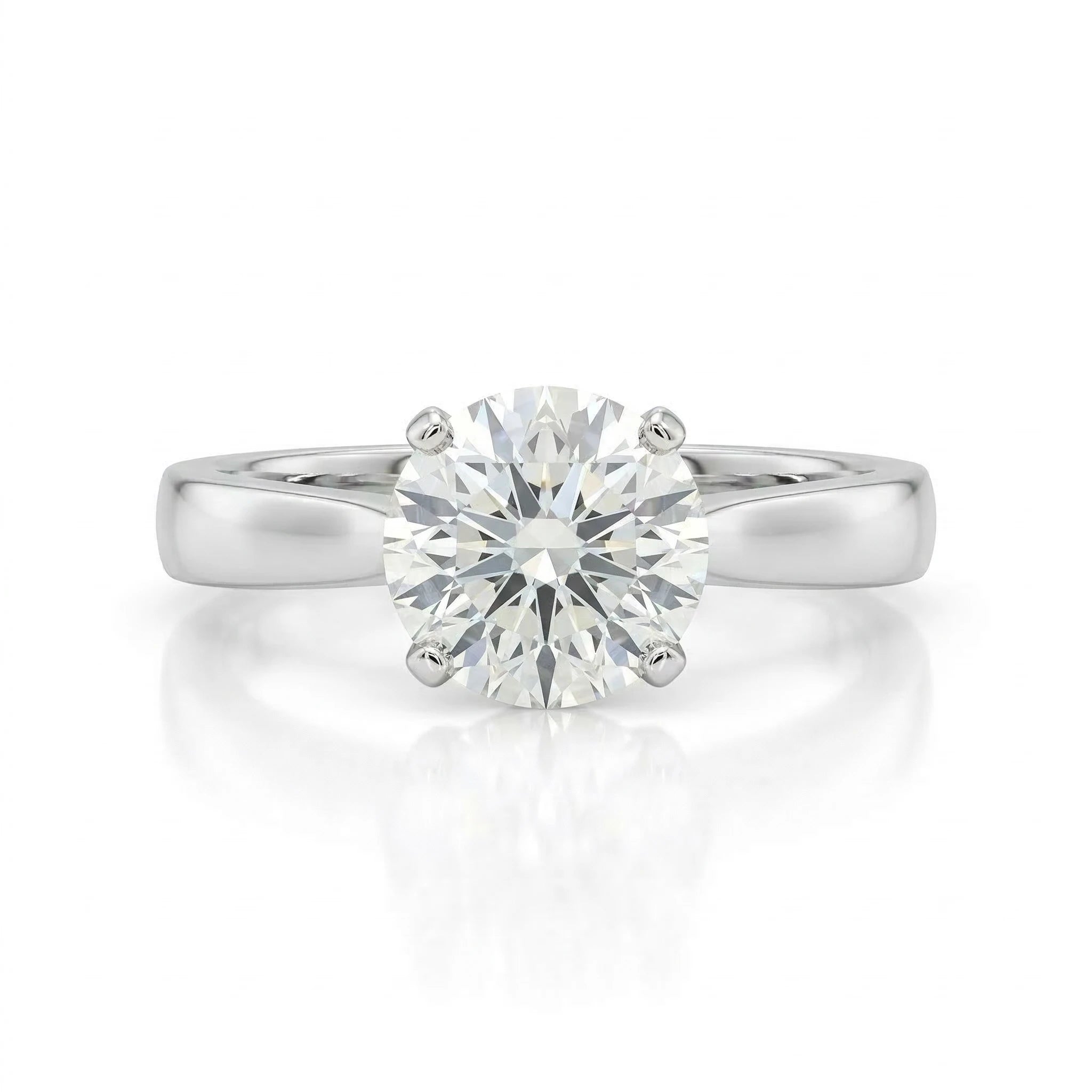 1.01ct GIA Round Cut Natural Diamond Solitaire Setting Engagement Ring