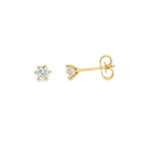 Diamond Stud Earrings  0.52ct 18K YELLOW GOLD