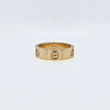 Cartier Love Ring, Classic Model, 3 Diamonds, 18ct Yellow Gold, Size 57