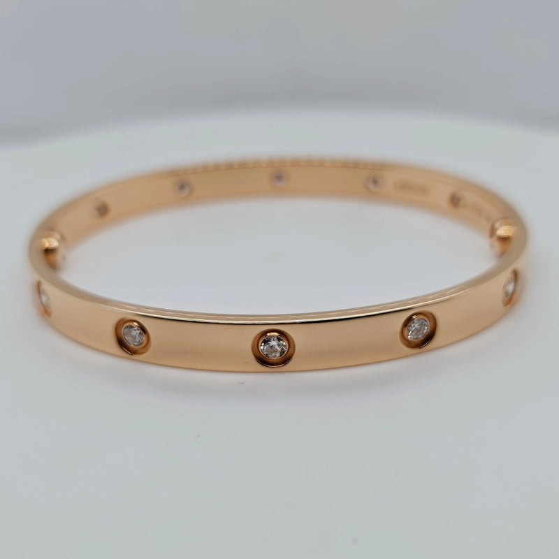 Pre-Owned | Cartier Ten Diamond Love Bracelet | Size - 18