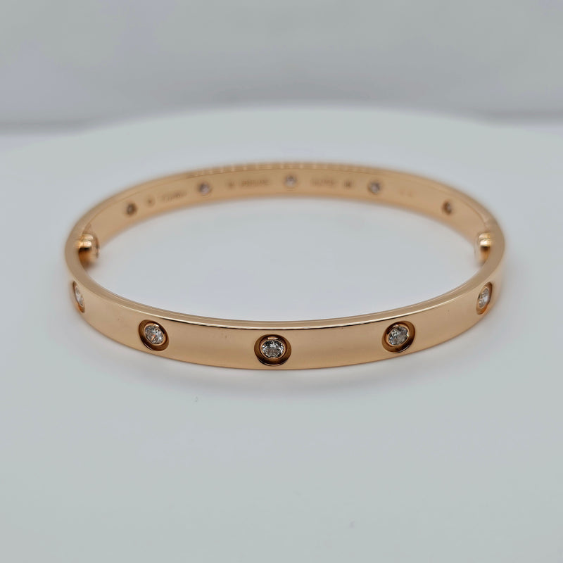 Pre-Owned | Cartier Ten Diamond Love Bracelet | Size - 18