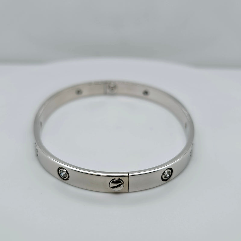 Pre-Owned | Size - 19 / Cartier 18K White Gold Love Bracelet