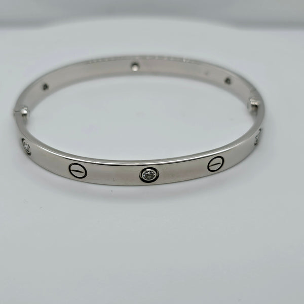 Pre-Owned | Size - 19 / Cartier 18K White Gold Love Bracelet