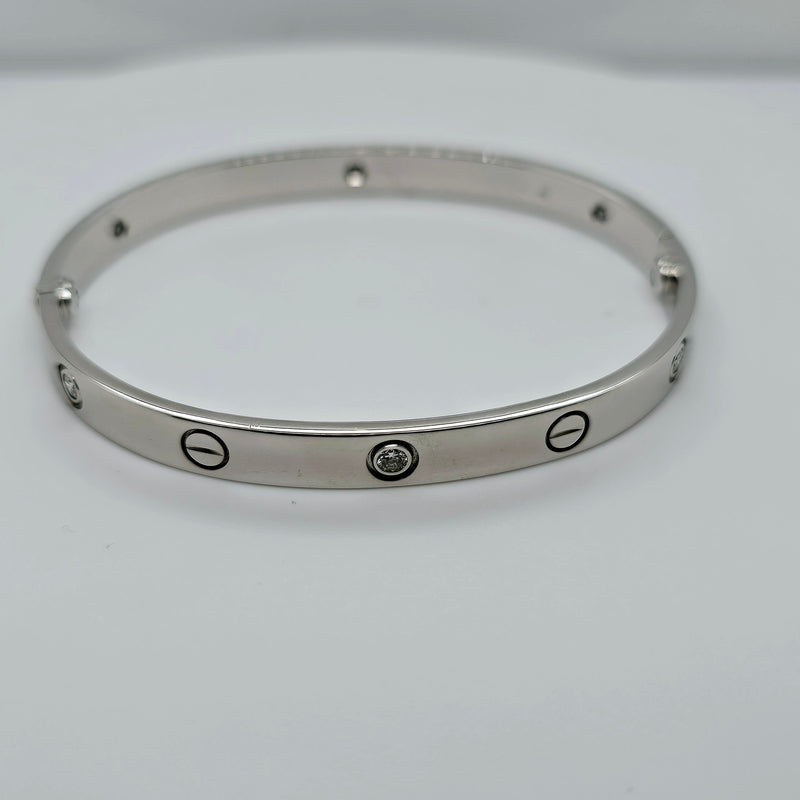 Pre-Owned | Size - 19 / Cartier 18K White Gold Love Bracelet