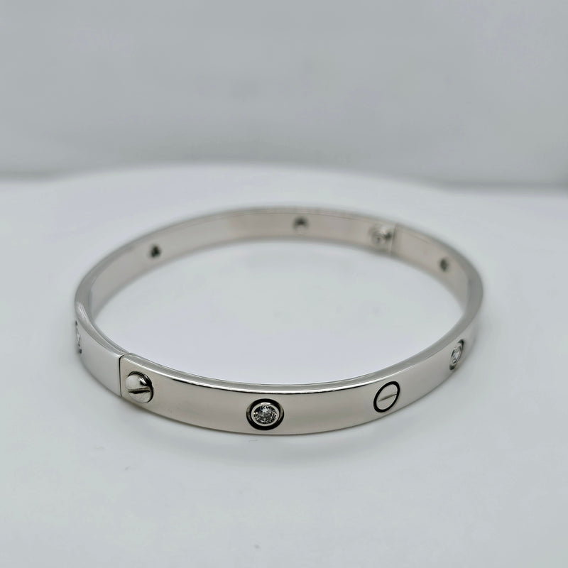 Pre-Owned | Size - 19 / Cartier 18K White Gold Love Bracelet