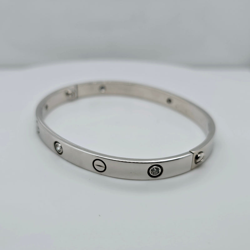 Pre-Owned | Size - 19 / Cartier 18K White Gold Love Bracelet