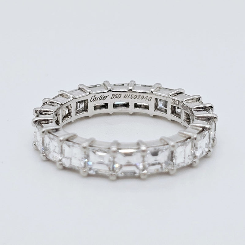 Pre-Owned | Cartier Vintage Asscher Cut Diamond Eternity Ring