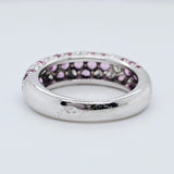 Pre-Owned Etincelle De Cartier Ring – 18k White Gold, Round Brilliant Cut Diamonds & Pink Sapphire