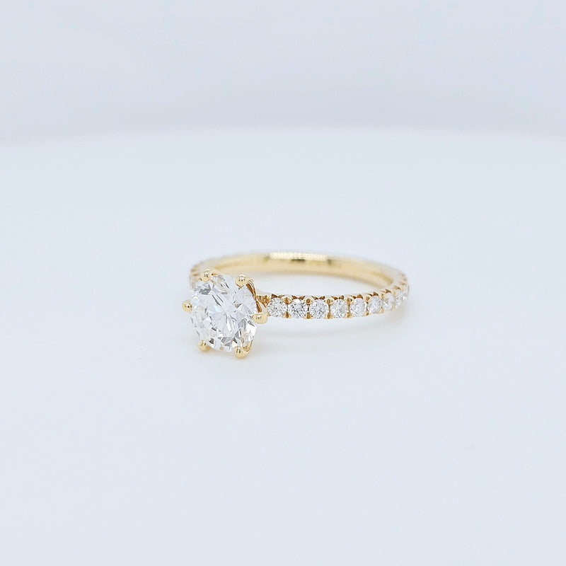 Engagement ring | Wedding ring | 18k Yellow gold wedding ring | Ring for her | Diamond ring