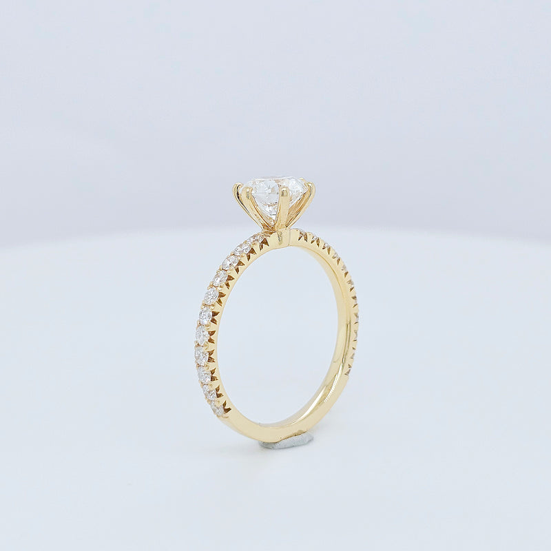 Engagement ring | Wedding ring | 18k Yellow gold wedding ring | Ring for her | Diamond ring
