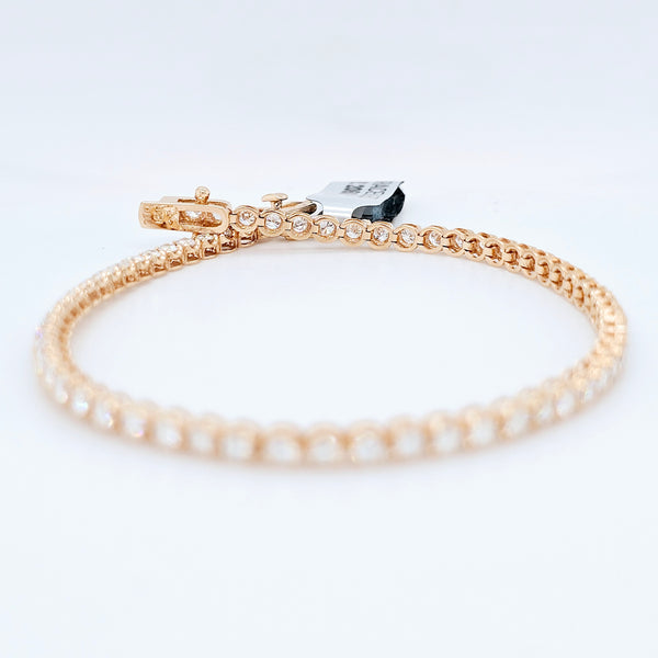Tennis bracelet | Women's gold tennis bracelet | 7 inches (Resizable)