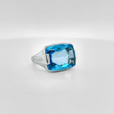 Bvlgari Metropolis Topaz Cocktail Ring, 18ct White Gold, Size M