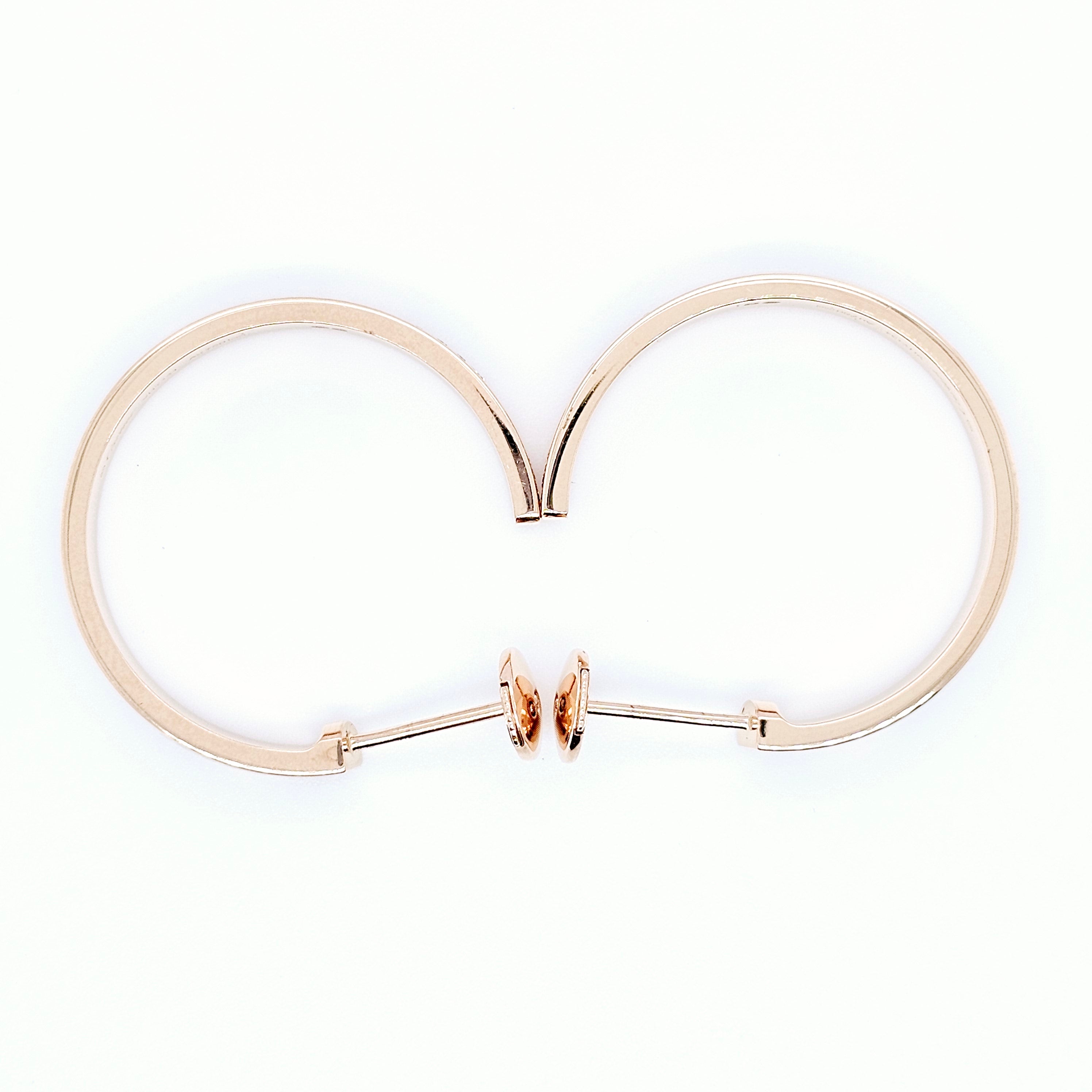 Cartier Love Hoop Earrings, Medium Model, Diamond Paved, 18ct Rose Gold