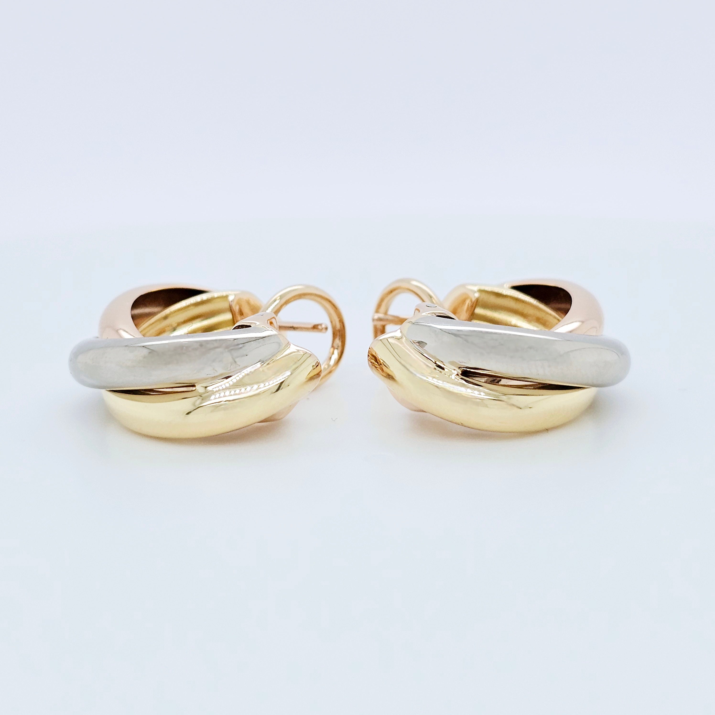 Cartier Trinity Earrings, Classic Model, Hoop Earrings, 18ct