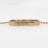 Messika Paris Baby Move 3 Diamonds & Pave Set Diamond Necklace, 18ct Rose Gold