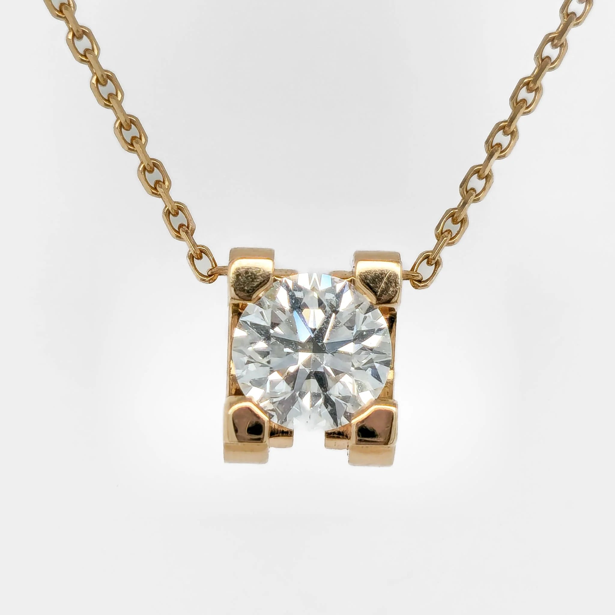 Cartier C De Cartier Necklace, 0.71ct Round Cut Diamond , 18ct Rose gold