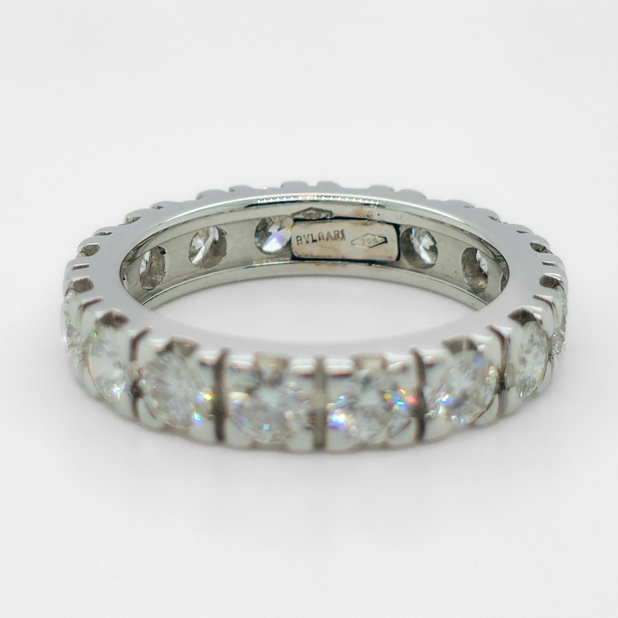 Bvlgari Diamond Full Eternity Ring,18ct White Gold, Size J