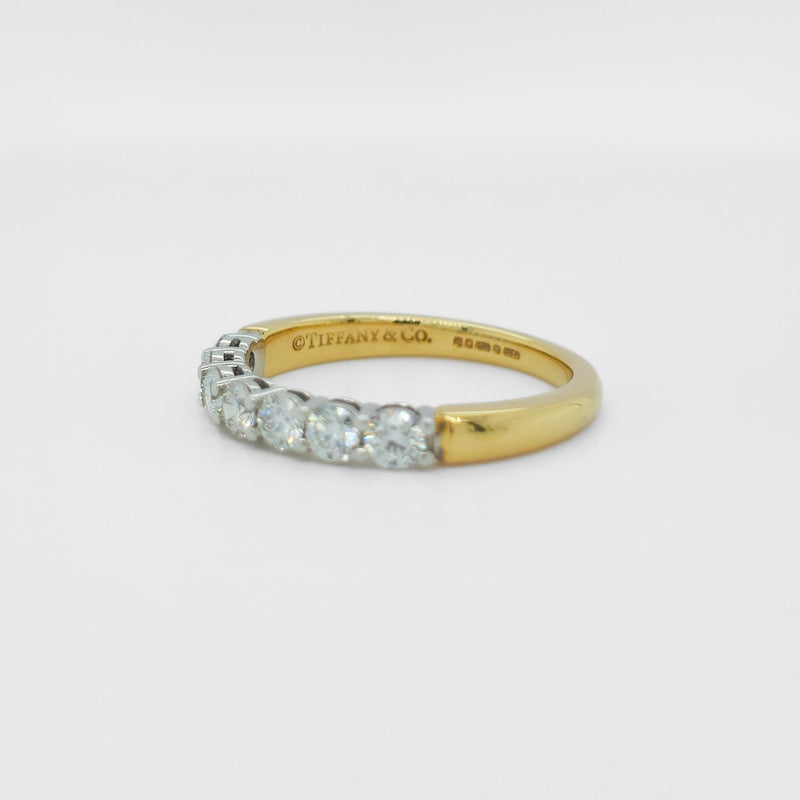 Tiffany & Co Forever Diamond Half Eternity Ring, 18ct Yellow Gold & Platinum