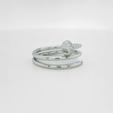 Cartier Juste Un Clou Ring, Double, Diamonds, Size 54, 18ct White Gold