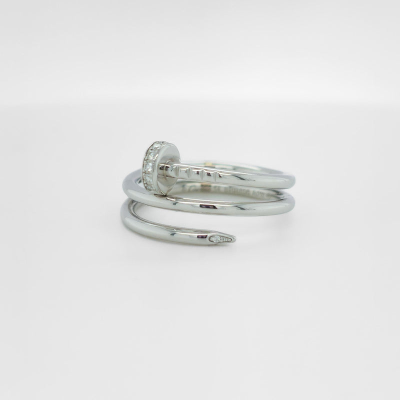 Cartier Juste Un Clou Ring, Double, Diamonds, Size 54, 18ct White Gold