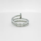 Cartier Juste Un Clou Ring, Double, Diamonds, Size 54, 18ct White Gold