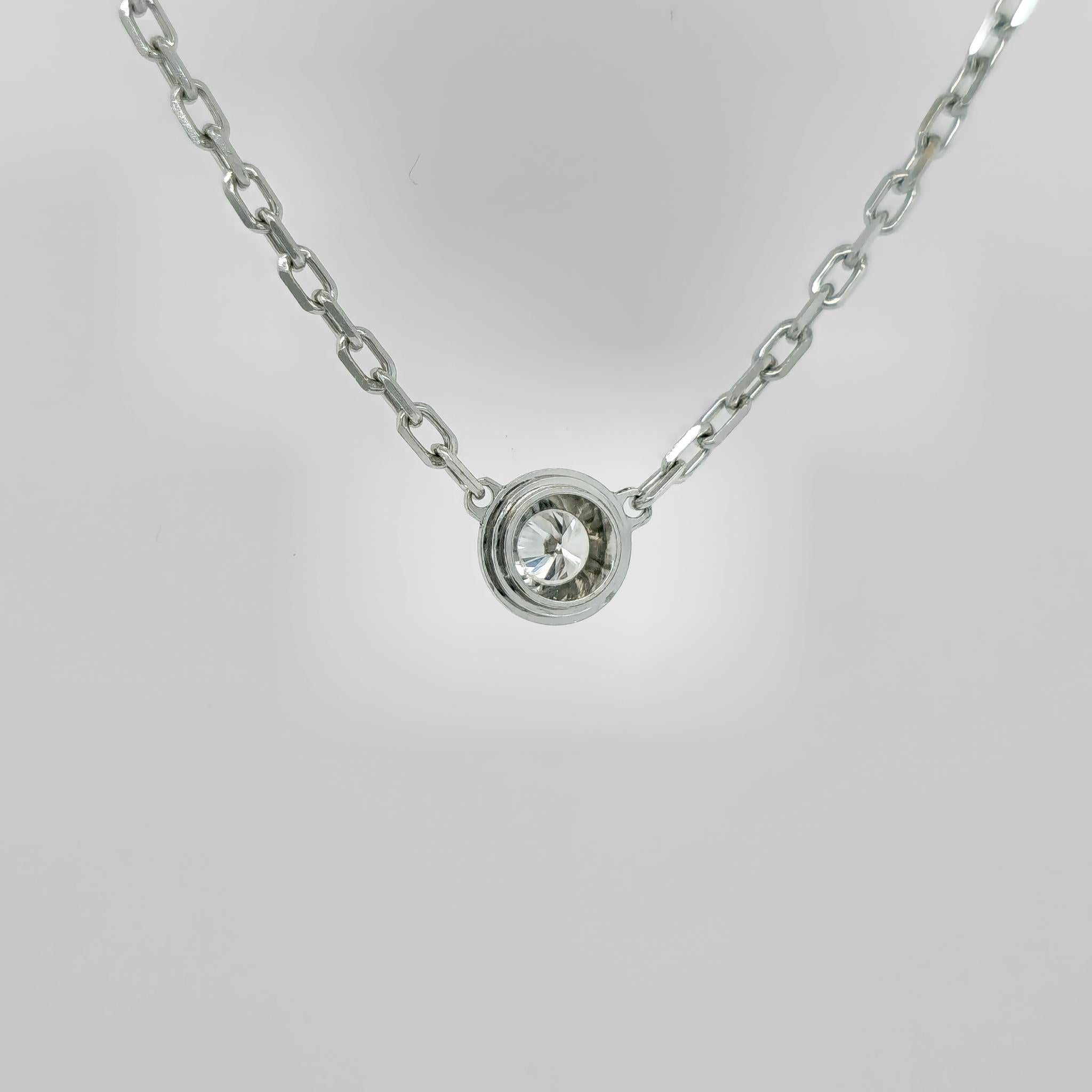 Cartier D’amour Pendant,Brilliant Cut Diamond, Small Model,18ct White Gold Chain
