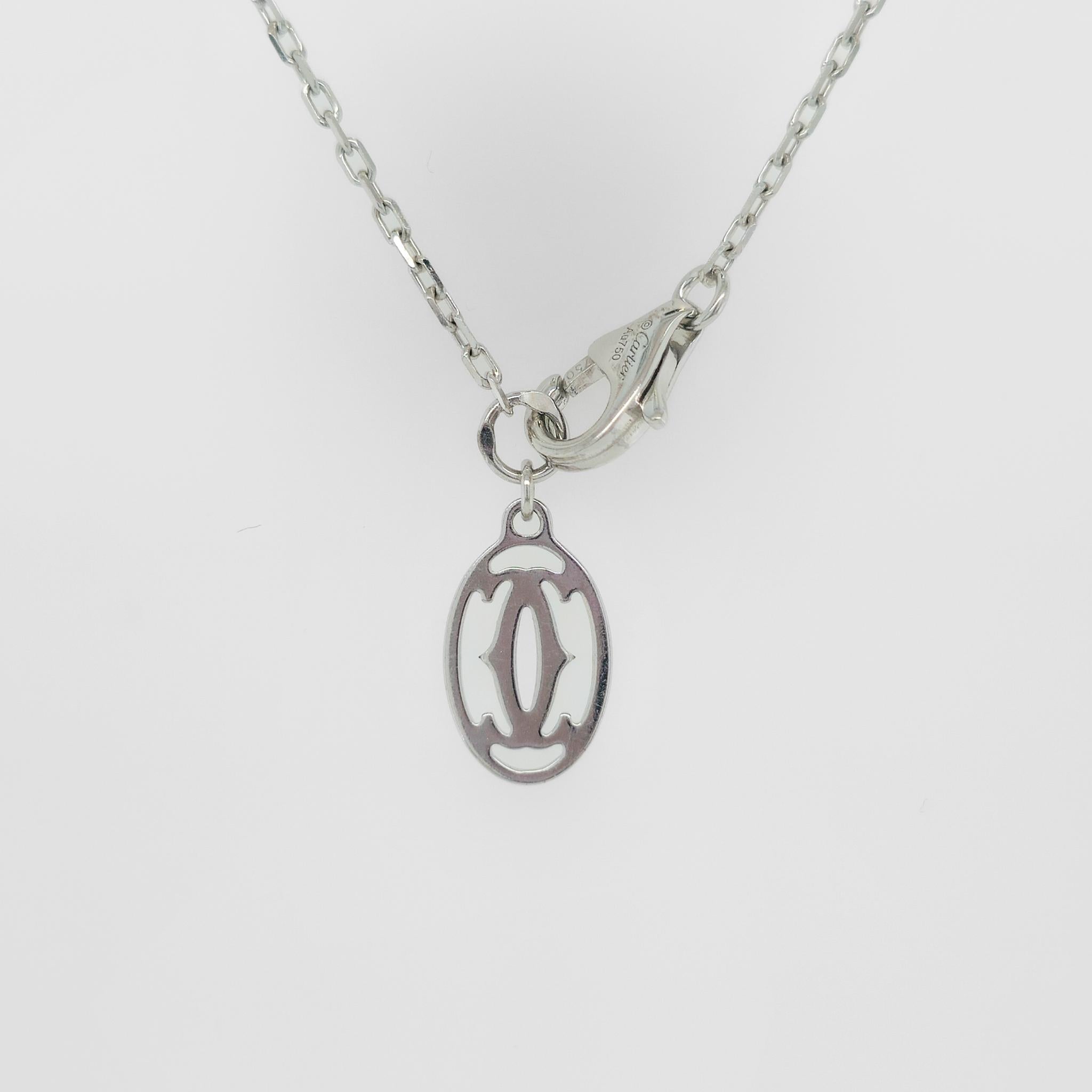 Cartier D’amour Pendant,Brilliant Cut Diamond, Small Model,18ct White Gold Chain