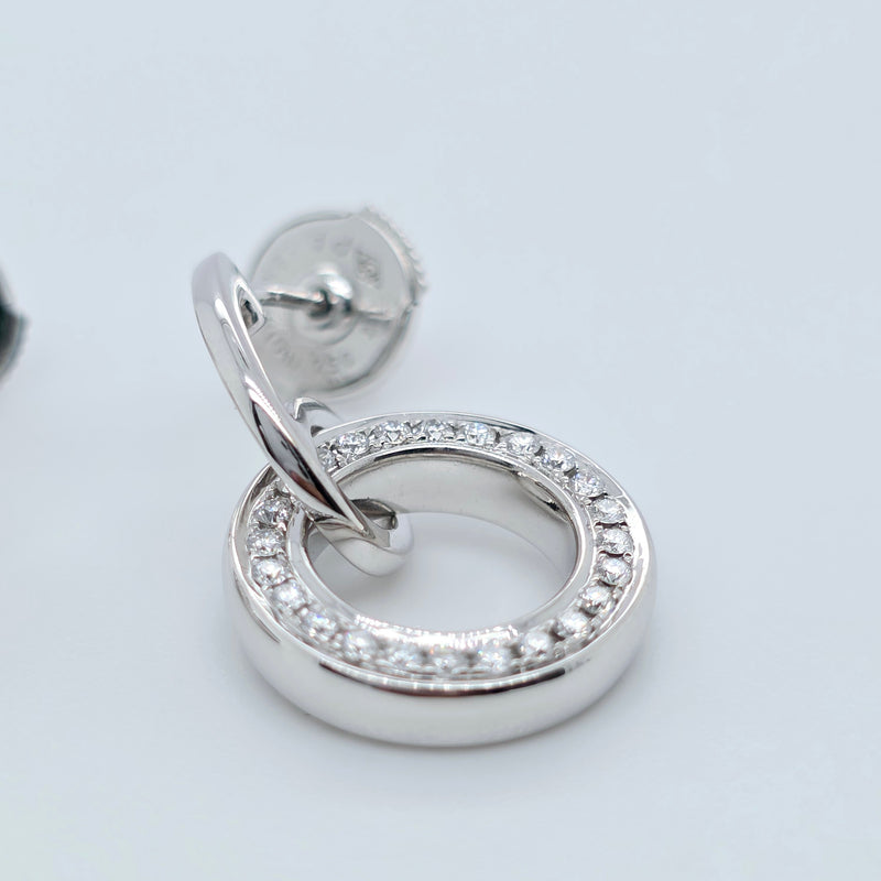 Boodles Roulette Classic Diamond Earrings, 18ct White Gold, Drop Earrings