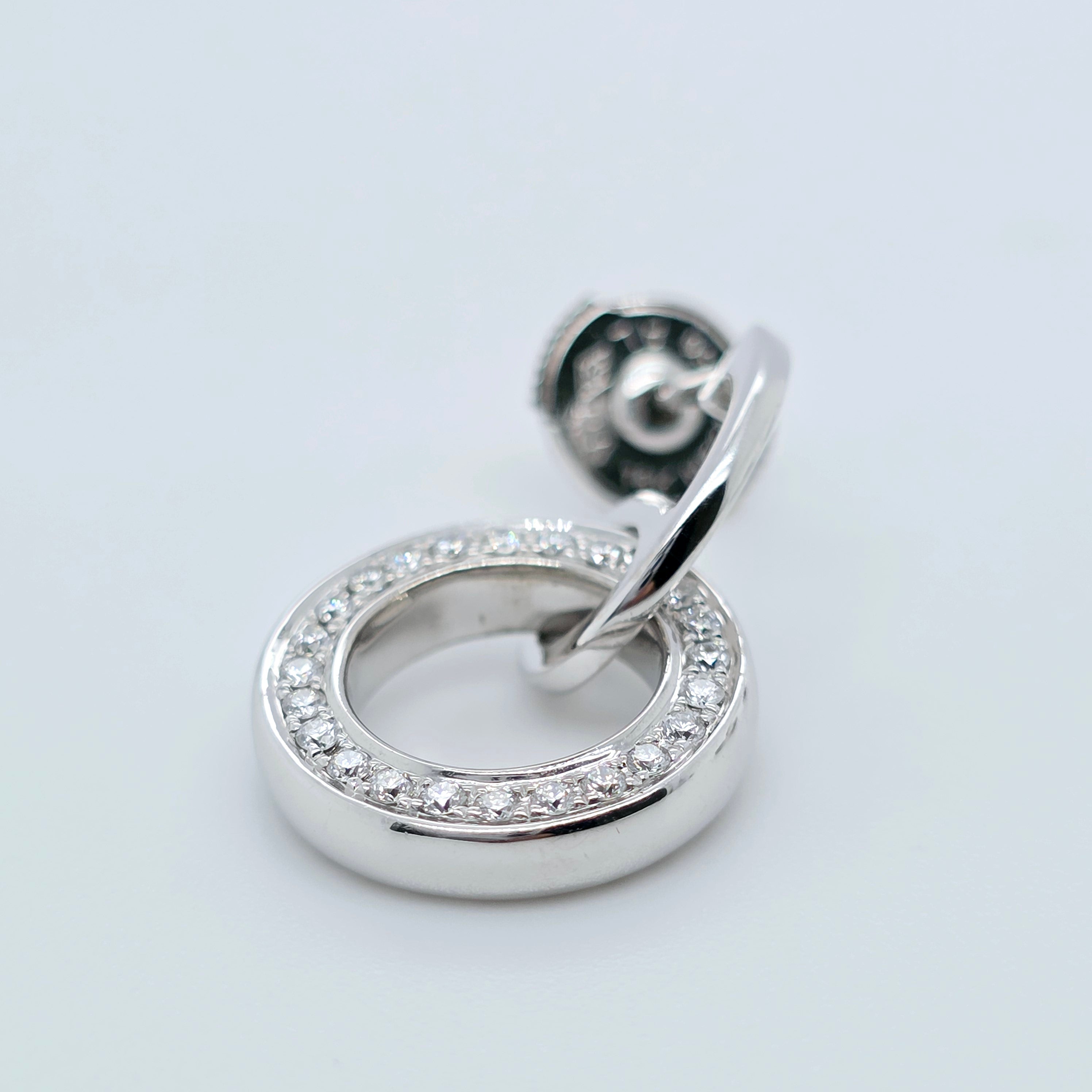 Boodles Roulette Classic Diamond Earrings, 18ct White Gold, Drop Earrings