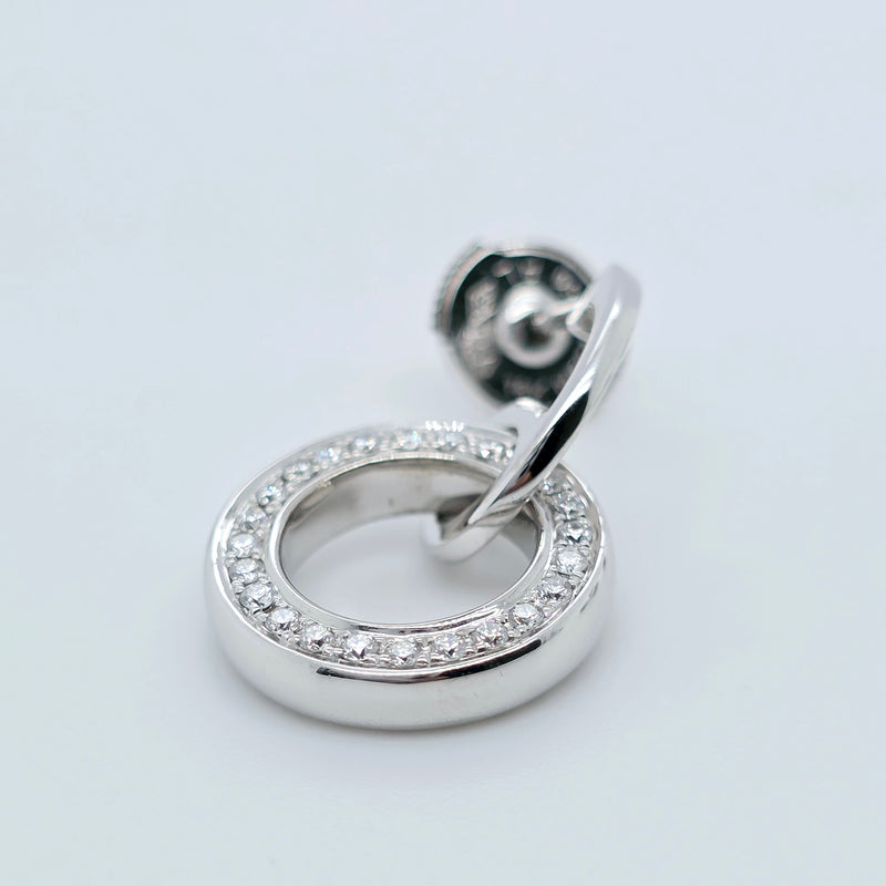 Boodles Roulette Classic Diamond Earrings, 18ct White Gold, Drop Earrings