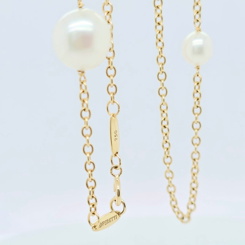 Tiffany & Co. Elsa Peretti Pearls by the Yard Sprinkle Necklace, 18K Yellow Gold