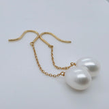 Tiffany & Co Tiffany Elsa Peretti Pearls By The Yard Chain Earrings, 18ct Yellow