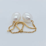 Tiffany & Co Tiffany Elsa Peretti Pearls By The Yard Chain Earrings, 18ct Yellow