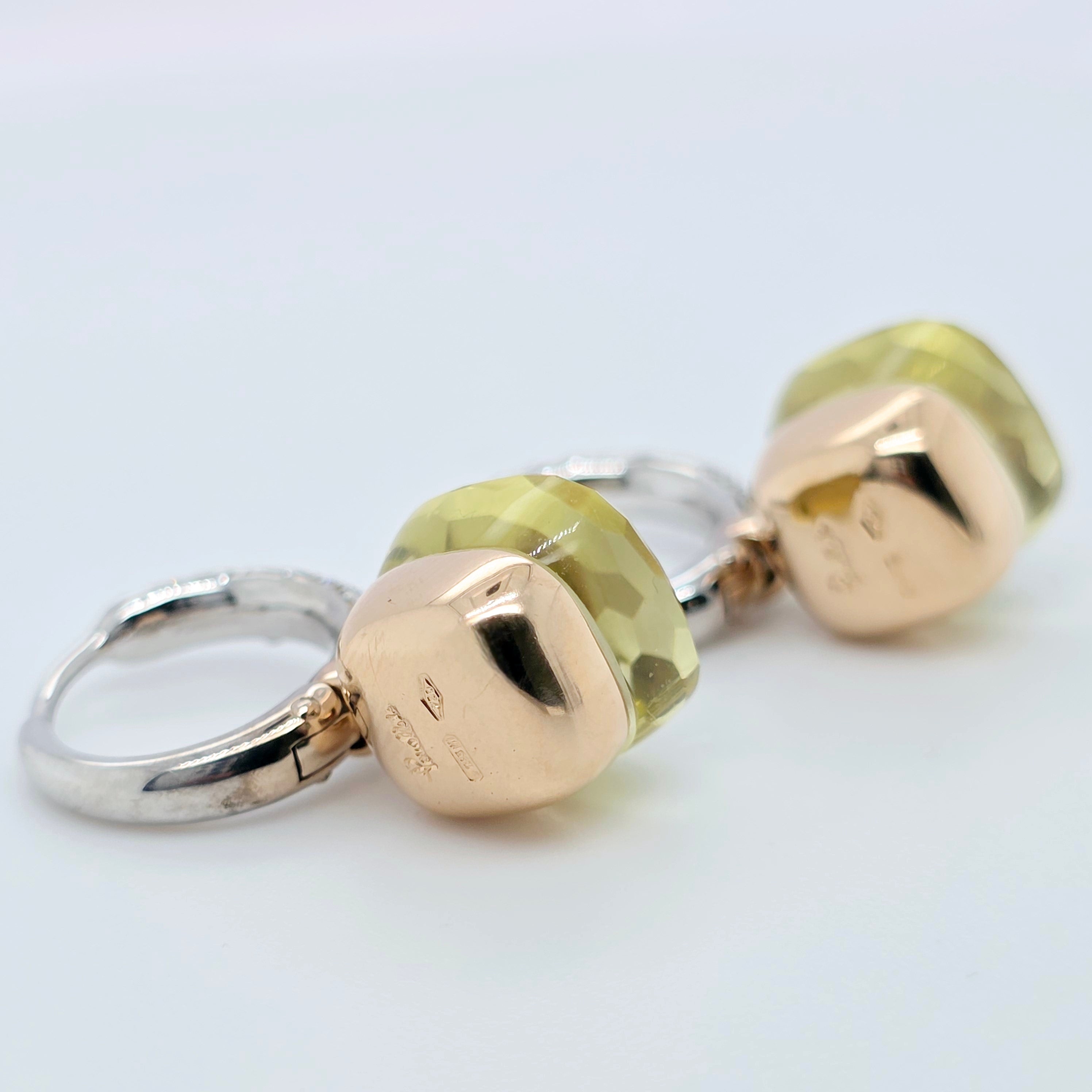 Pre-Owned Pomellato Nudo Classic Earrings | 13ct Lemon Quartz, 18K Gold