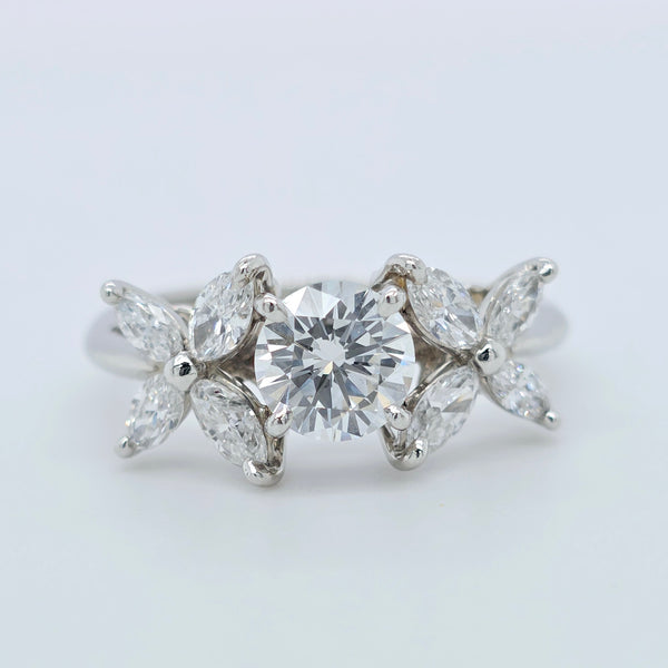 Tiffany & Co Victoria Diamond Ring, Platinum, Size L 1/2 (52), Designer Ring