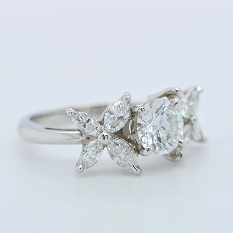 Tiffany & Co Victoria Diamond Ring, Platinum, Size L 1/2 (52), Designer Ring
