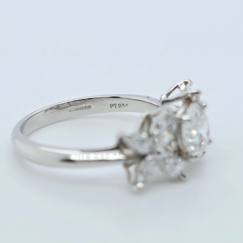 Tiffany & Co Victoria Diamond Ring, Platinum, Size L 1/2 (52), Designer Ring