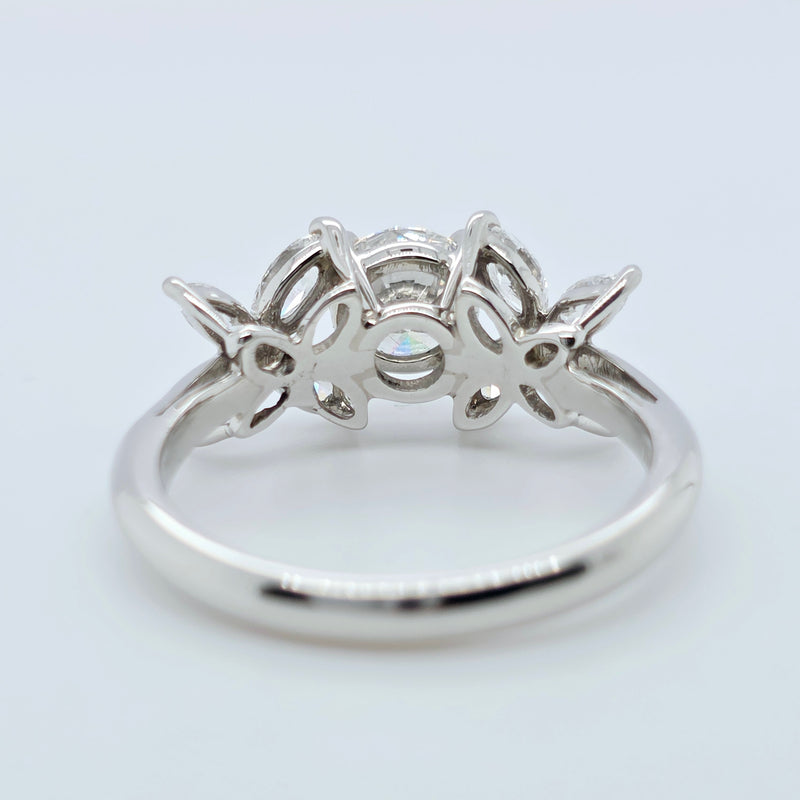 Tiffany & Co Victoria Diamond Ring, Platinum, Size L 1/2 (52), Designer Ring