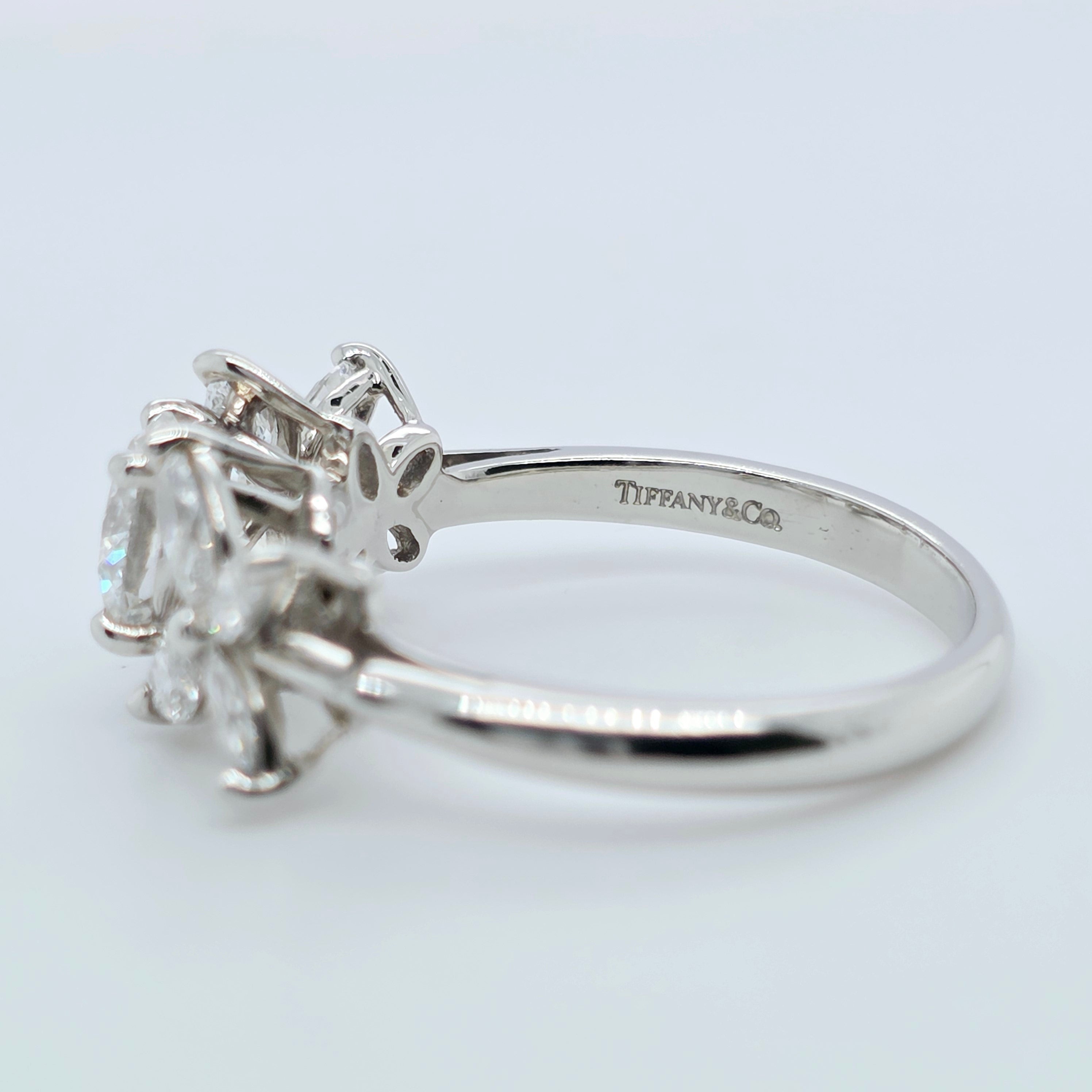 Tiffany & Co Victoria Diamond Ring, Platinum, Size L 1/2 (52), Designer Ring