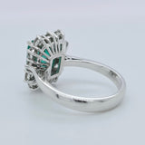 Antique emerald ring, Engagement ring, Halo setting
