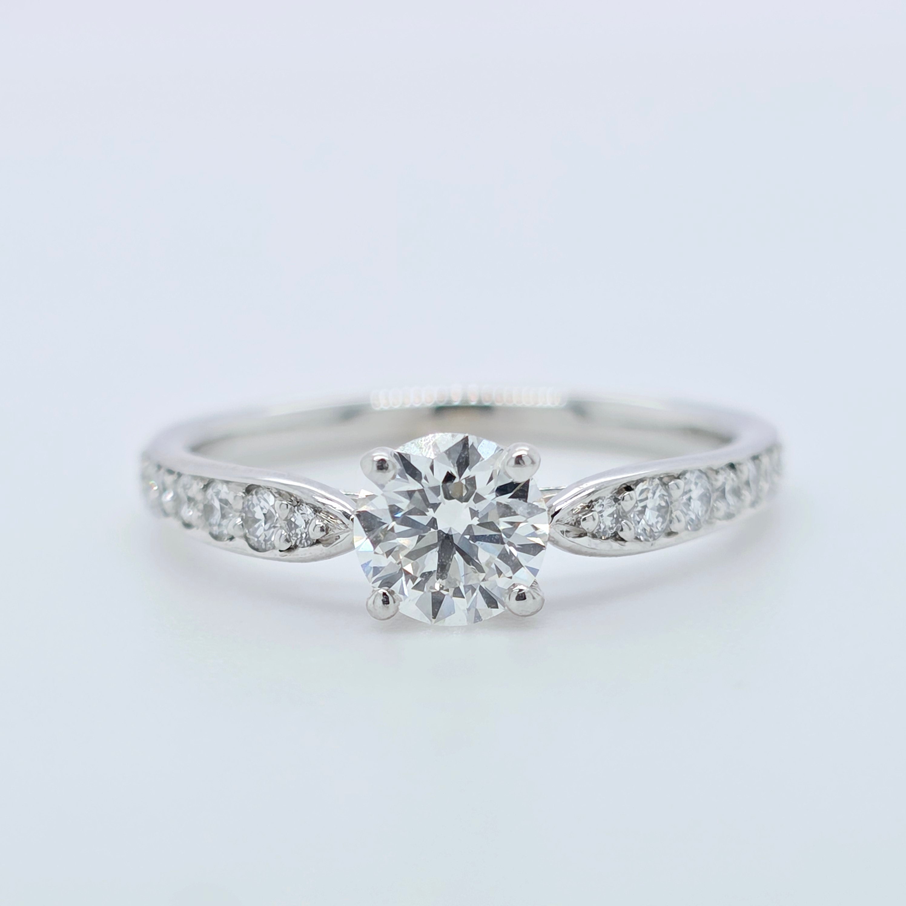 Tiffany & Co. Diamond Engagement Ring, 0.50ct Round Cut Diamond, Platinum