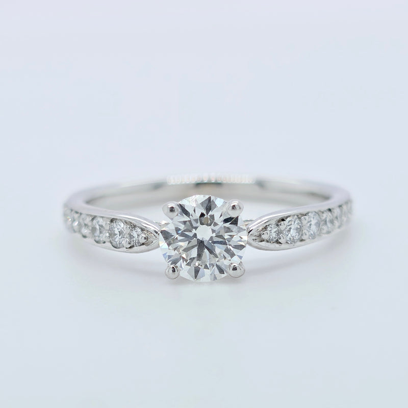 Tiffany & Co. Diamond Engagement Ring, 0.50ct Round Cut Diamond, Platinum