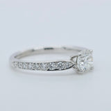 Tiffany & Co. Diamond Engagement Ring, 0.50ct Round Cut Diamond, Platinum