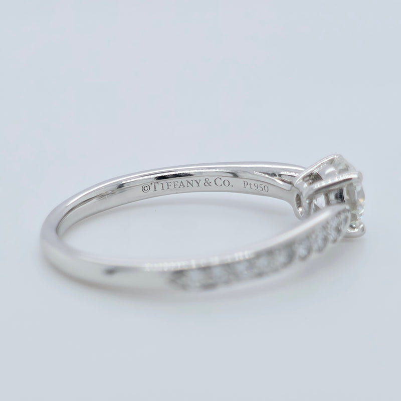 Tiffany & Co. Diamond Engagement Ring, 0.50ct Round Cut Diamond, Platinum
