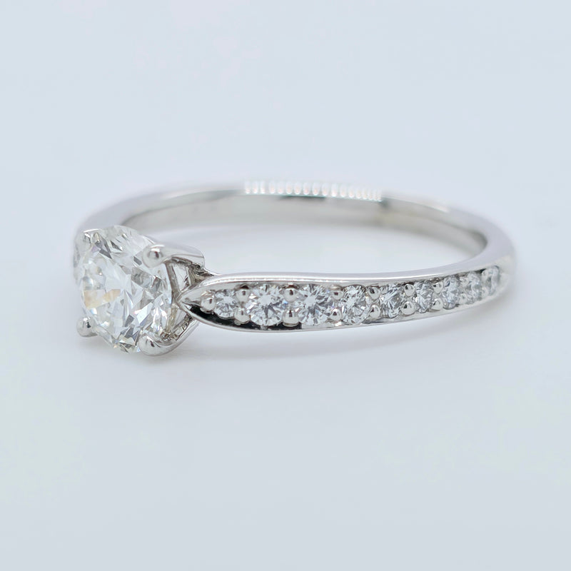 Tiffany & Co. Diamond Engagement Ring, 0.50ct Round Cut Diamond, Platinum