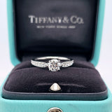 Tiffany & Co. Diamond Engagement Ring, 0.50ct Round Cut Diamond, Platinum