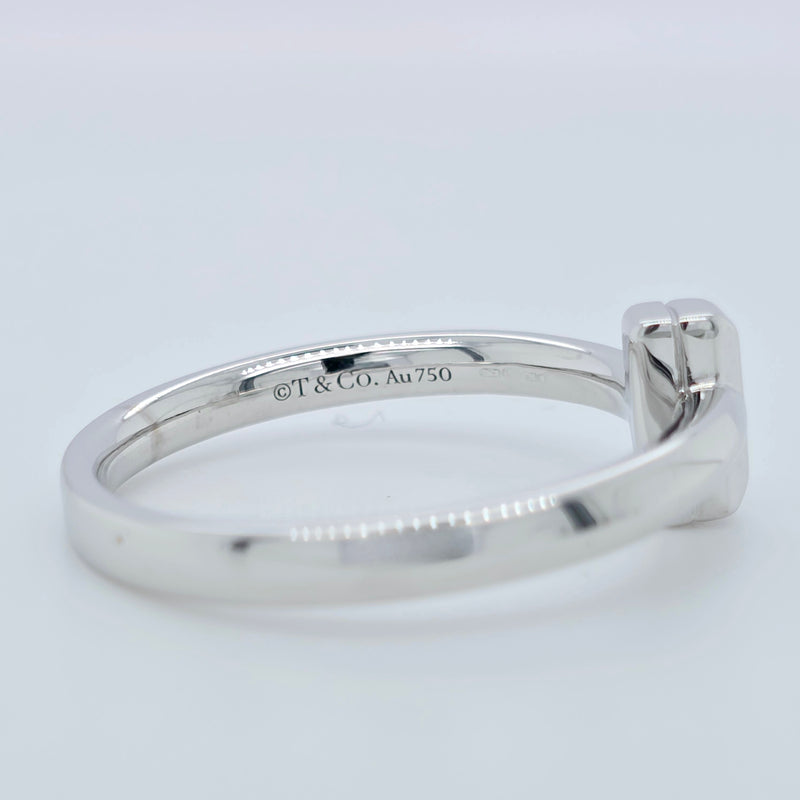 Tiffany & Co T T1 Ring, 18ct White Gold, Size 57/ P1/2