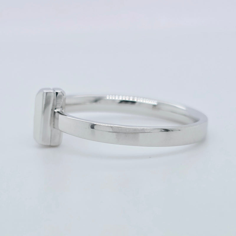 Tiffany & Co T T1 Ring, 18ct White Gold, Size 57/ P1/2
