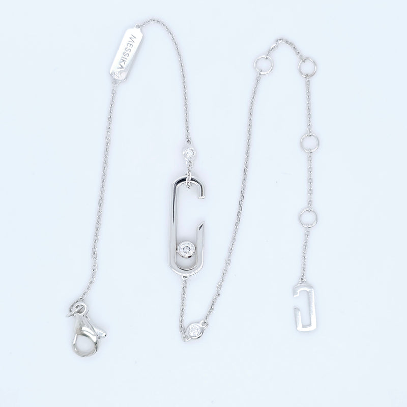 Messika Move Addiction Diamond Plain Bracelet, 3.27 gm, 18ct White Gold, 9.5 Inches